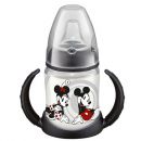  DISNEY Mickey Mouse Biberon PP 150 ml cu 2 toarte si adaptor din silicon, + 6 luni