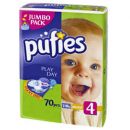 Scutece Pufies maxi nr.4; 7-18 kg (jumbo pack) 70 buc