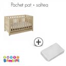 Set patut + salteluta pentru bebelusi Milan Reclaimed Oak