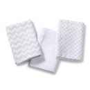 SwaddleMe - Set de 3 paturici de muselina gri/alb